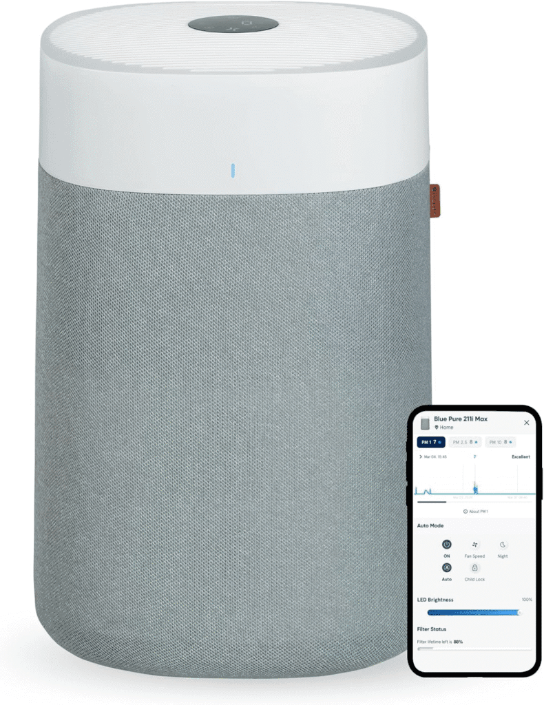Purificador de aire Blueair Blue Pure 211i Max silencioso con filtro HEPA y WiFi